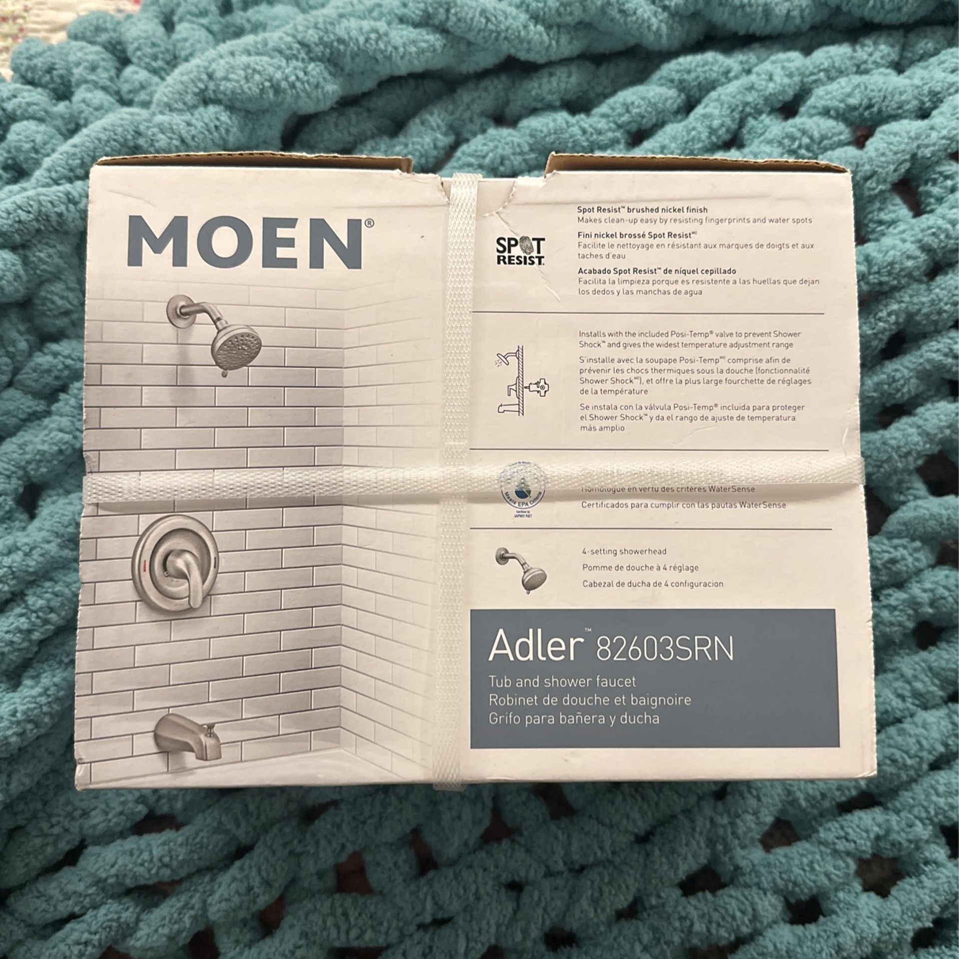 Moen 82603 Tub & Shower Adler 1-Handle 4-Spray Tub and Shower Faucet with Valve in Chrome