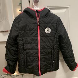 Hurley Hooded Warm Jacket Size Girls Large