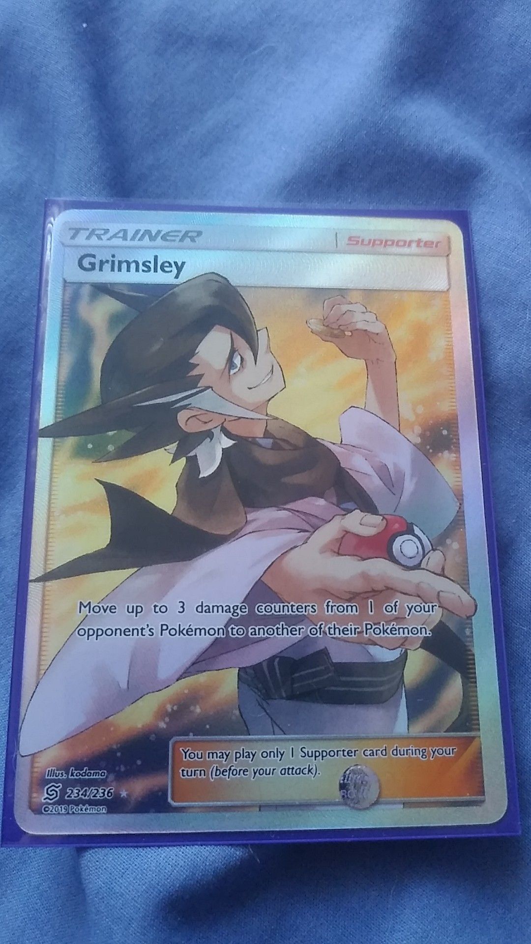 Grimsley Full Art Trainer Card