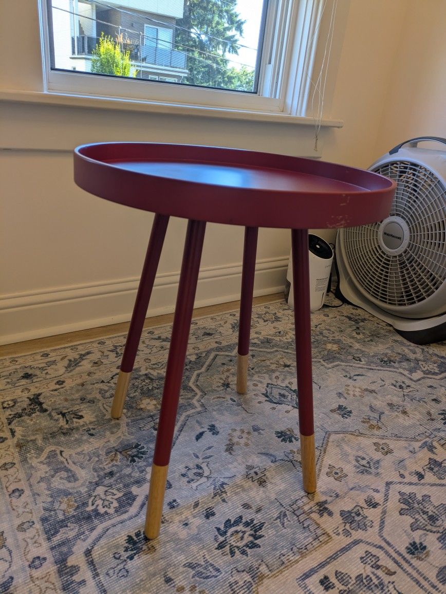 Red Side Table
