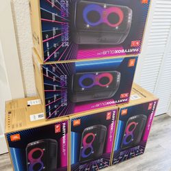 Brand new JBL PartyBox Club 120 speakers. Still sealed in box, never opened. These have Bluetooth and pure party energy. Great sound for any gathering