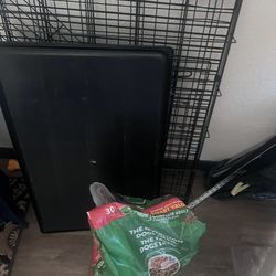 XXL CAGE & HALF BAG OF DOG FOOD