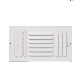 Curved Blade Sidewall/Ceiling 12X6 Steel, White 3-Way