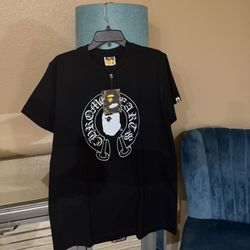 Black Chrome Heart x Bape Shirt 