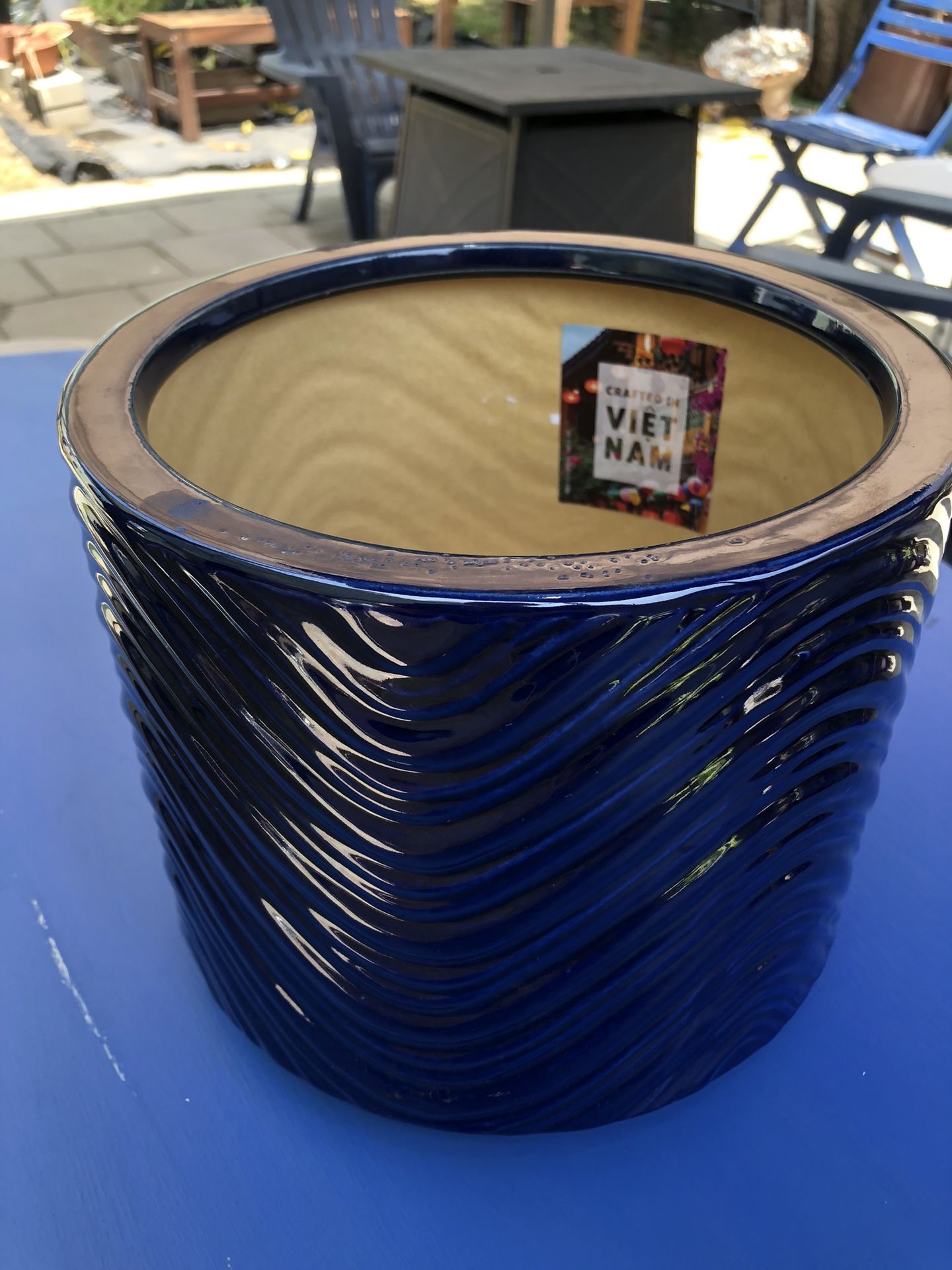 Beautiful Blue Ceramic Pot
