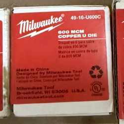 Milwaukee 500, 600 And 750MCM COPPER U-style Die 