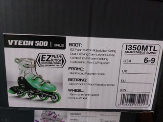 Vtech 500 Roller Derby Roller Skates Girls USA 6-9