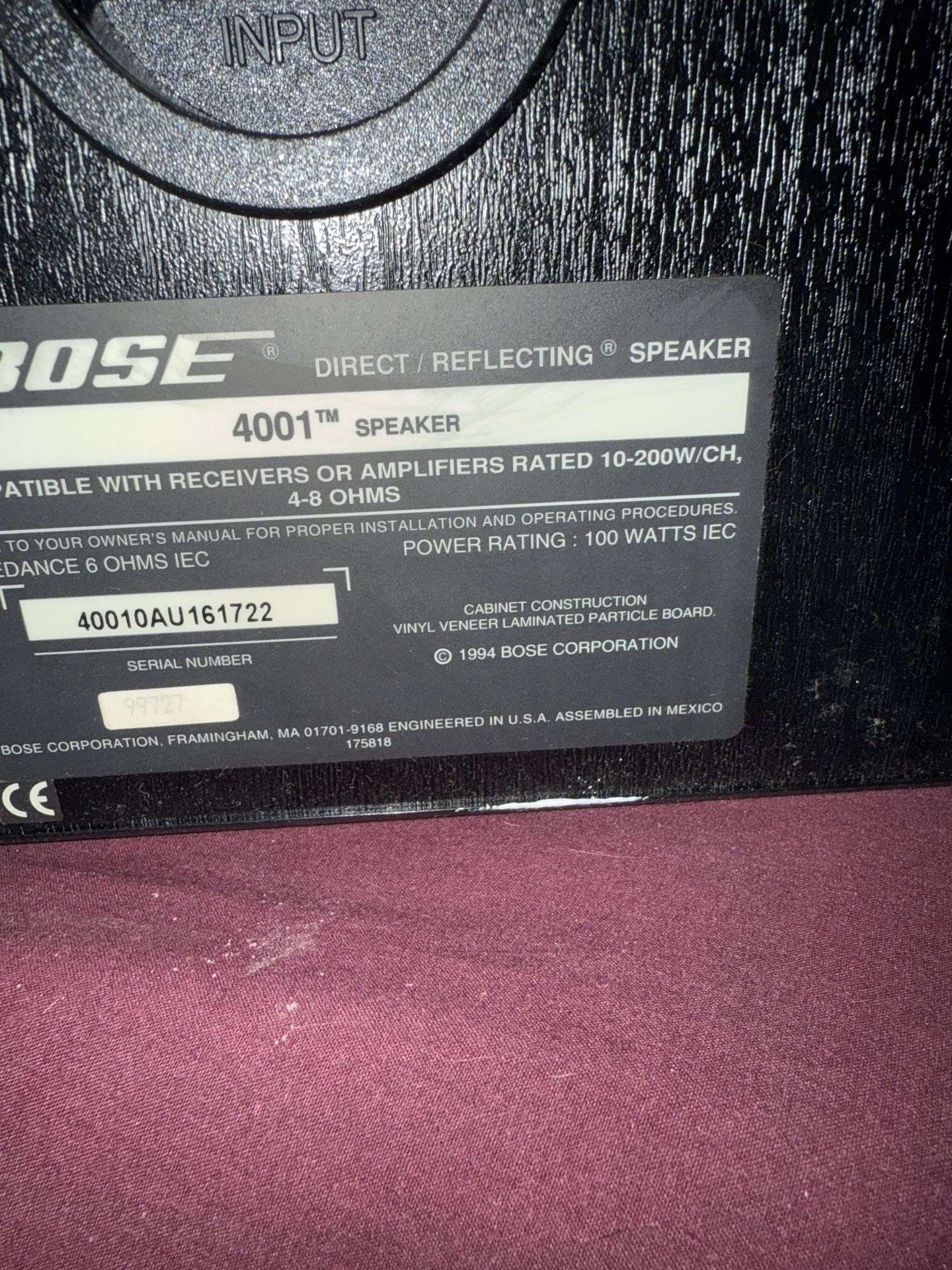 Bose 4001 Speakers. Excellent Condition