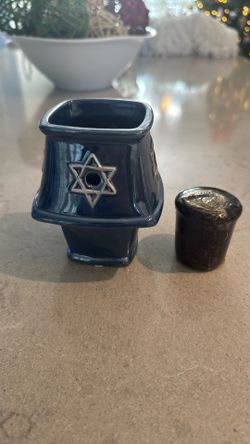 Chanukah Candle Holder With Candle