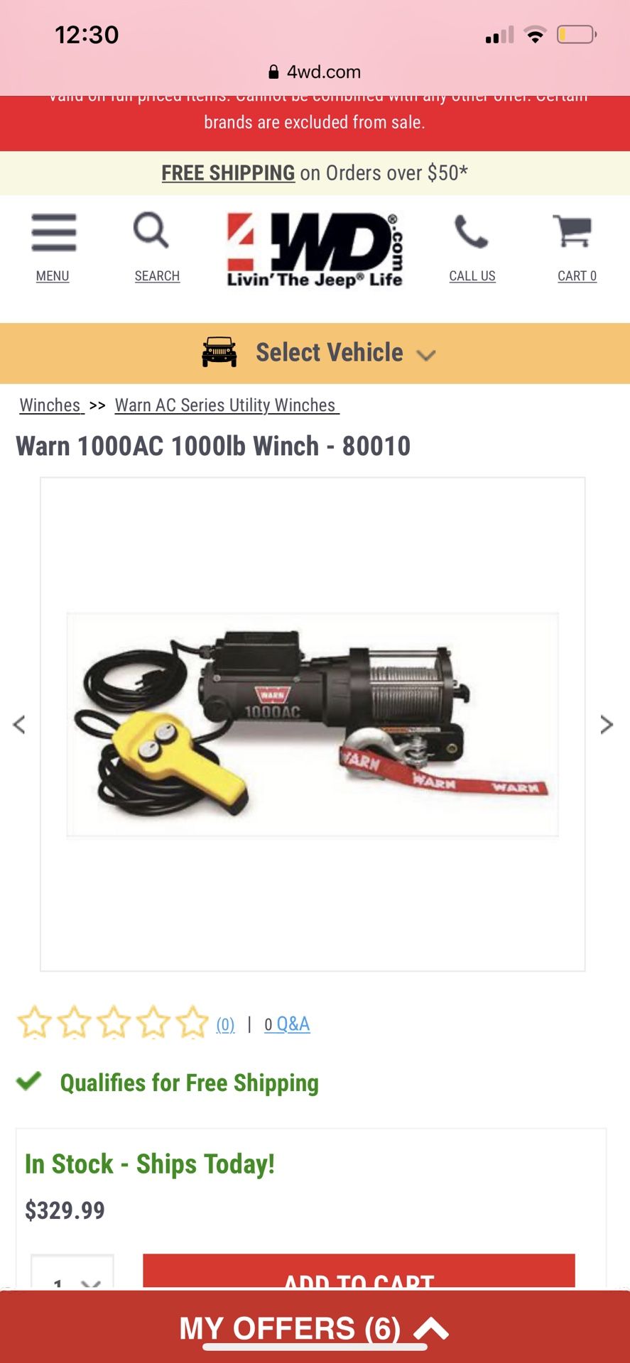 Warn1000lb electric winch