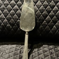 Sterling silver hollow handle cake/pie server with stainless steel blade (mid-20th century)
