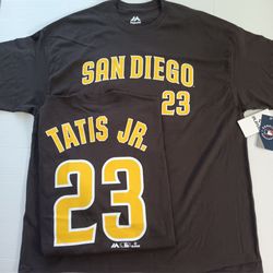 Size XXL Padres Fernando Tatis Jr #23 Majestic Men's Brown Jersey Tee