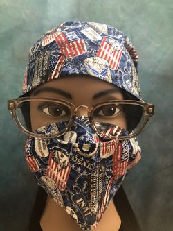 USAF scrub cap and 3D Fog-free mask