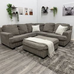 Grey Sectional Couch - Free Delivery 