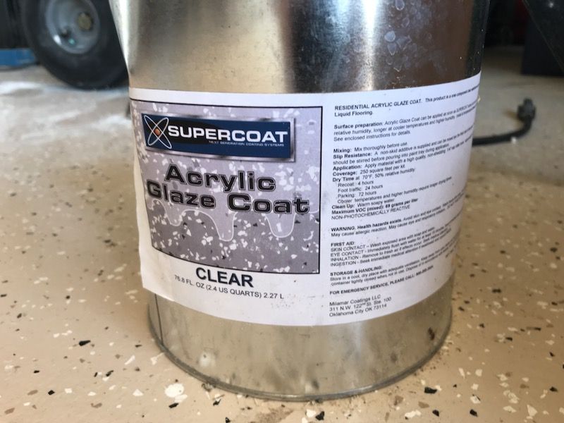 3 new cans supercoat acrylic glaze floor coating