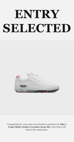 Nike x Virgil Abloh Archive Cryoshot Zoom M9