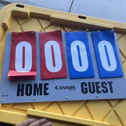 scoreboard home and guest