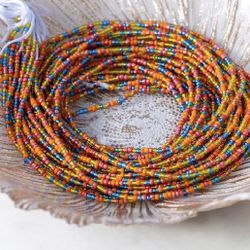 Authentic West African waist beads -Orange