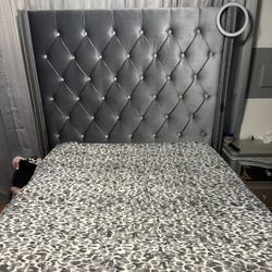 Gray Bed Frame (Queen Size)