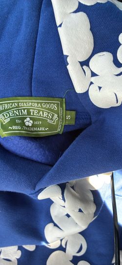 Blue small denim tears hoodie