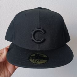 7 3/4 Chicago Cubs Blacked Out New Era 59Fifty Fitted Hat