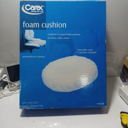 Carex Foam Cushion Washable Cover Seat Cushion 12.5" x 16 x 2.75" Home Office