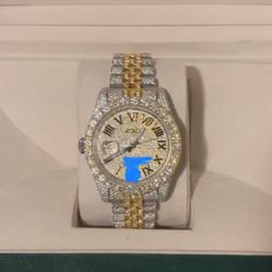 Two Tone VVS Moissanite Watch