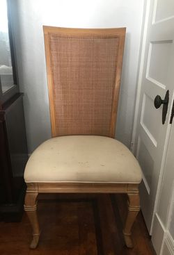 3 large cane back chairs