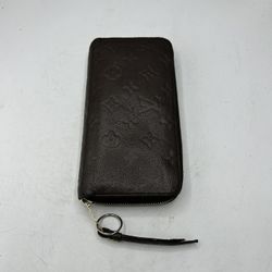 Louis Vuitton Zippy Long Wallet Monogram Empreinte Leather Brown 