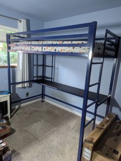 Kids loft bed & mattress