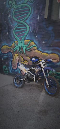 Dirtbike with strobe lights and cop lights