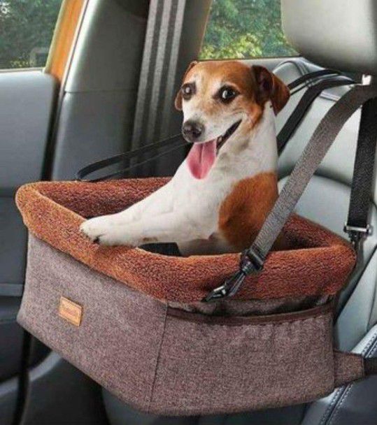 Fostanfly Dog Car Seat for Small Dogs, Upgraded Dog Booster Seat with Metal Frame, Washable Pet Car