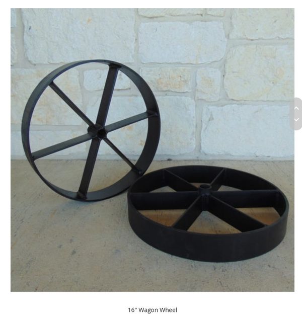 16" Steel BBQ pit / Grill Wagon Wheels , each sold separately for Sale
