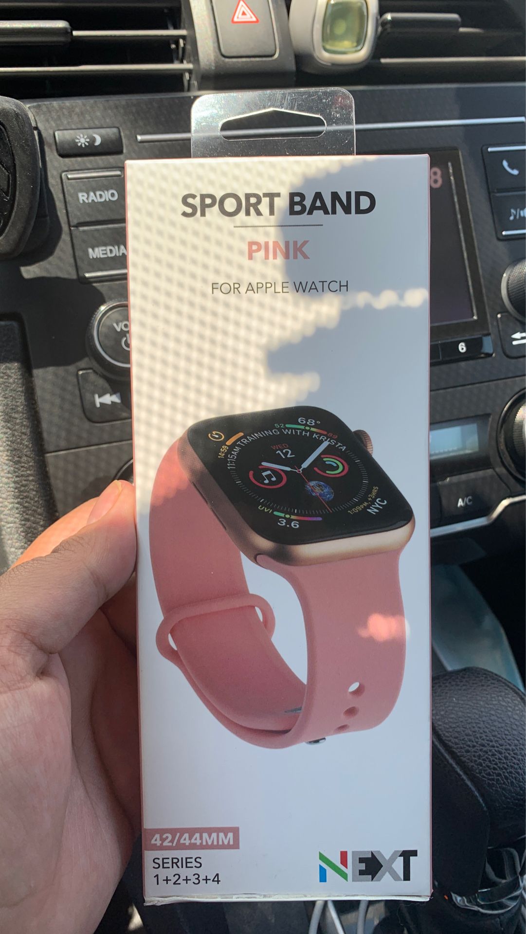 Apple Watch pink sports band NEW IN BOX