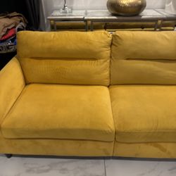 Yellow two seater chair