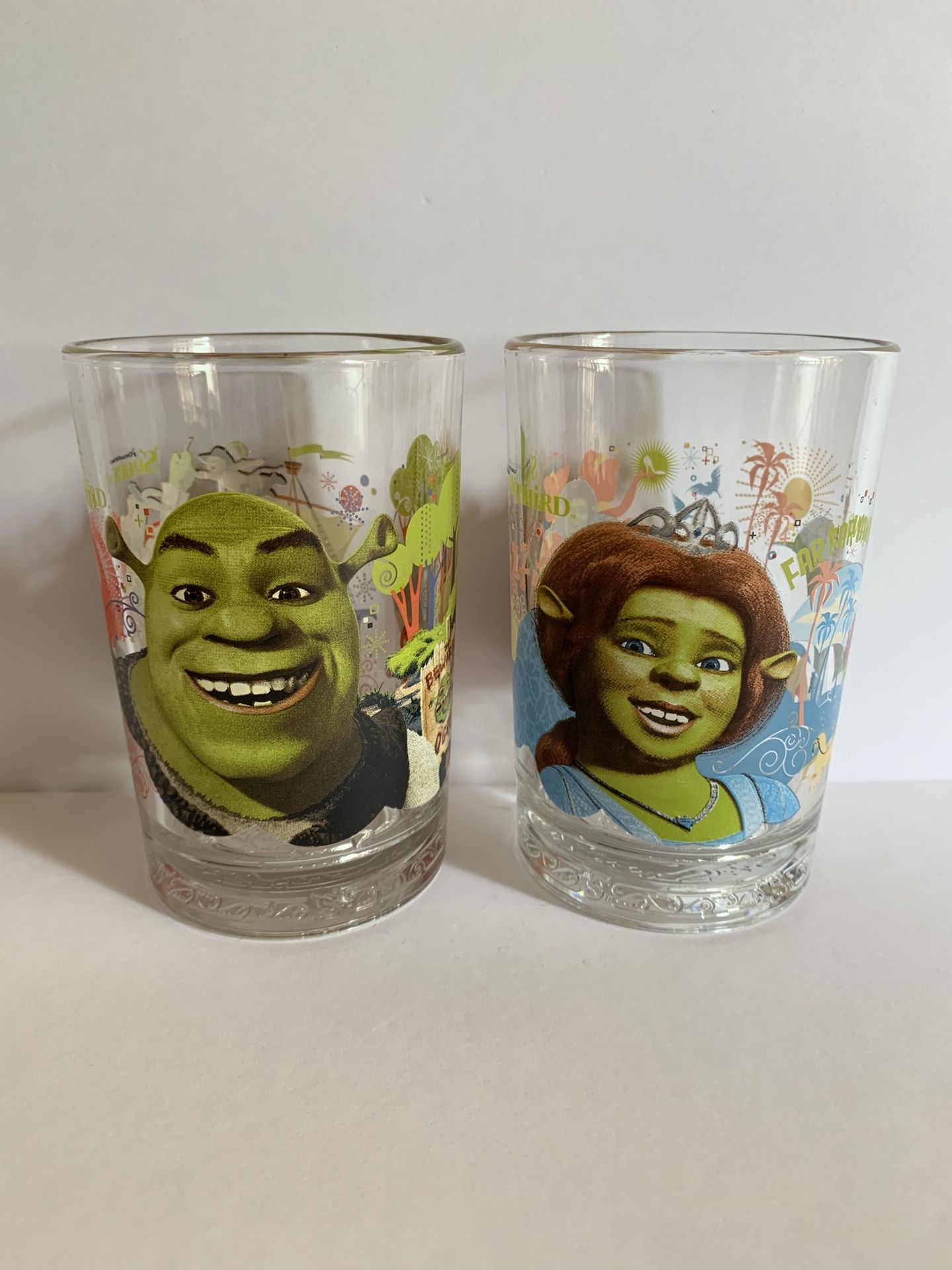 2007 McDonald’s Shrek the Third collector glass cups
