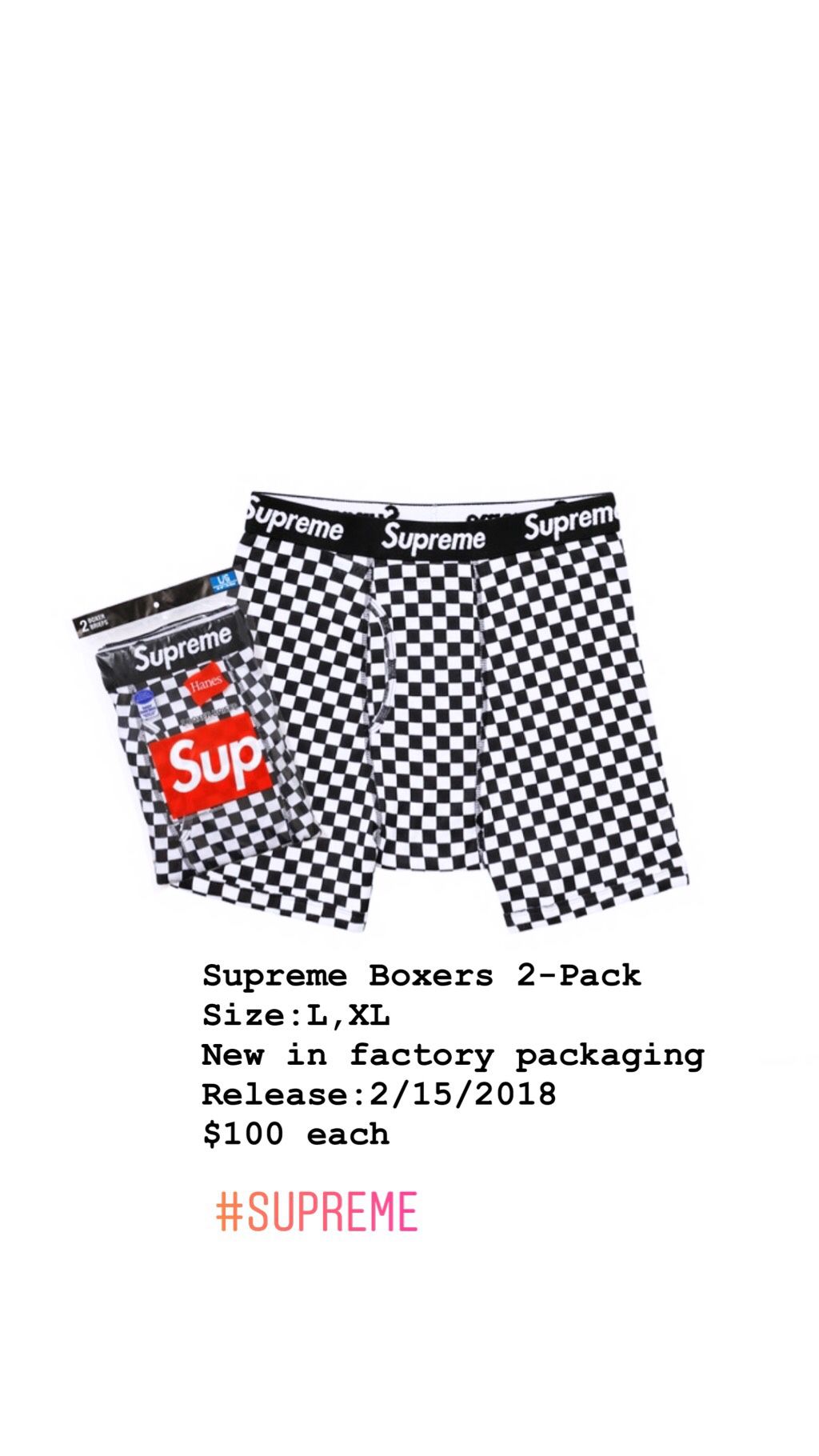 Supreme Boxer 2-Pack Size Large and XL for Sale in Phoenix, AZ - OfferUp