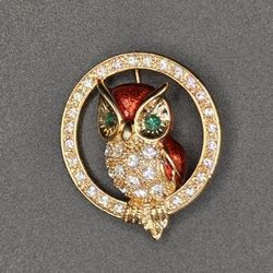 Perched Owl Brooch