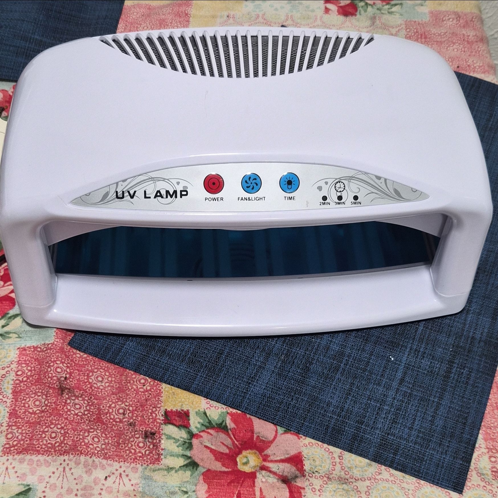 36W UV Lamp Nail Dryer w/ Built-In Fan, Timer Modes, White WC-029