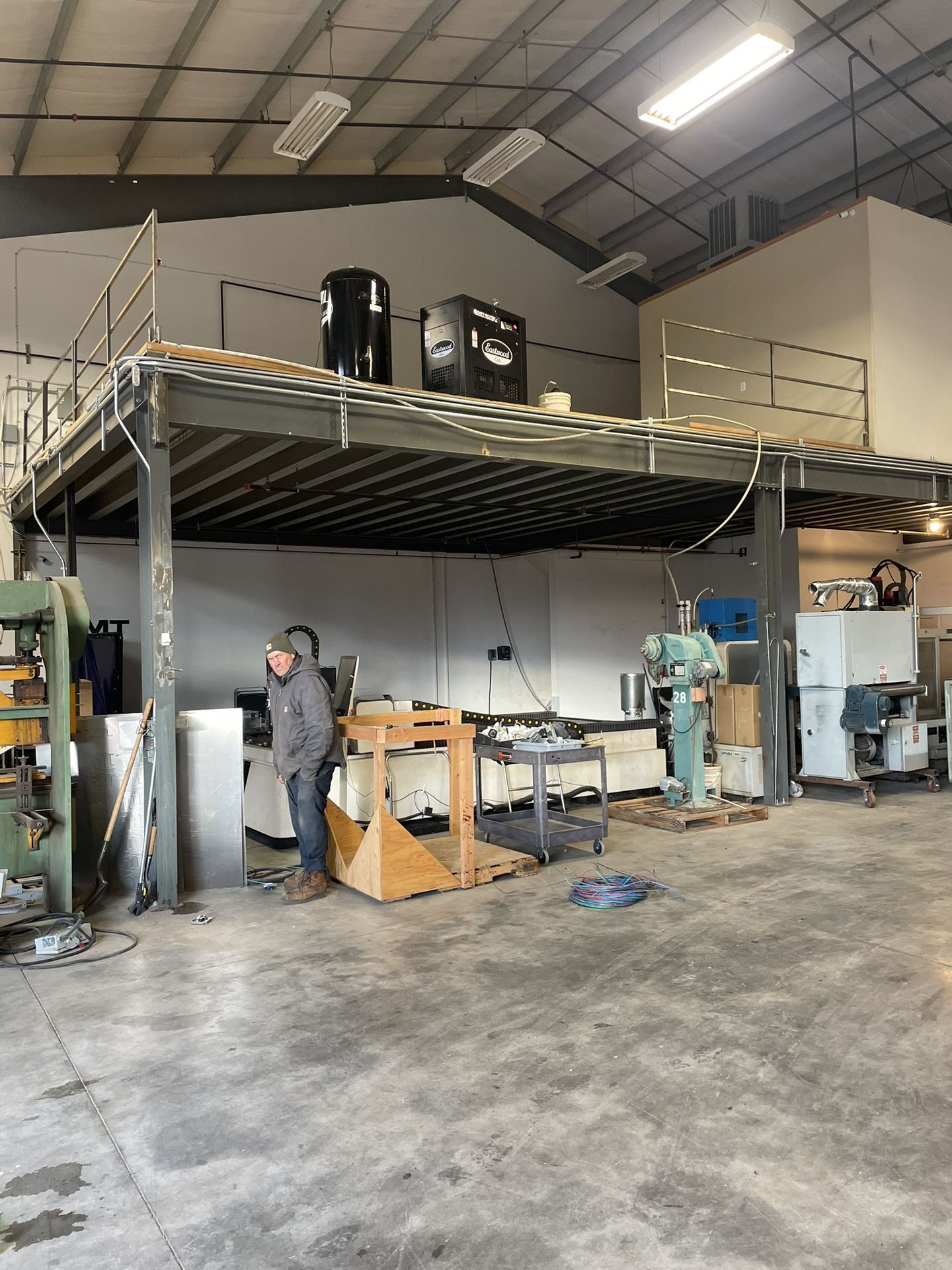 Industrial Steel Mezzanine Platform For Storage Or Factory Work