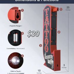 😀 American Art Decor Vintage LED Marquee Wall Decor - Retro Wall Sign w/ LED Light Bulbs - Battery Operated Metal Wall Art for Bar, Man Cave, Garage,