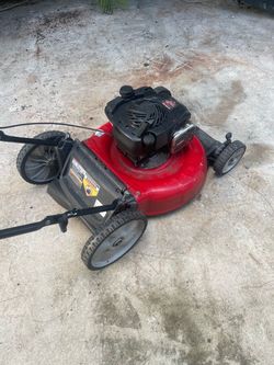 Red Gas-Powered Push Lawn Mower 21”