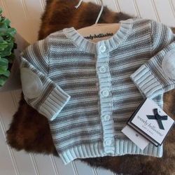 NWT Baby Boys Cardigan Sweater Wendy Bellissimo NEWBORN