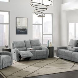 NEW LIVING ROOM RECLINING SET ON SALE!