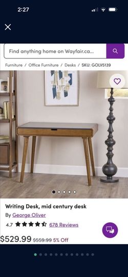 George Oliver mid century writing desk