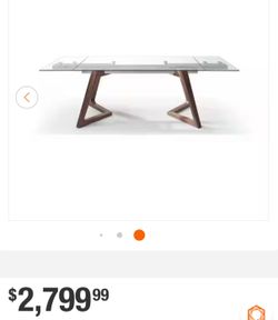 Elegant dining glass table