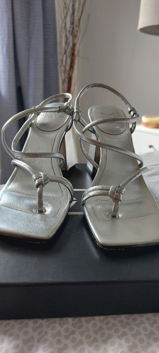 Silver High Heels Shoes