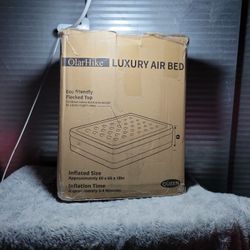 New Olarhike QUEEN Size LUXURY AIR BED inflatable 80x60x13 camping built in Pump