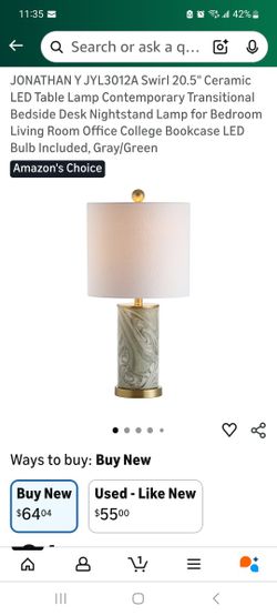 Table Lamp By JONATHAN Y Jyl3012a Swirl Led New