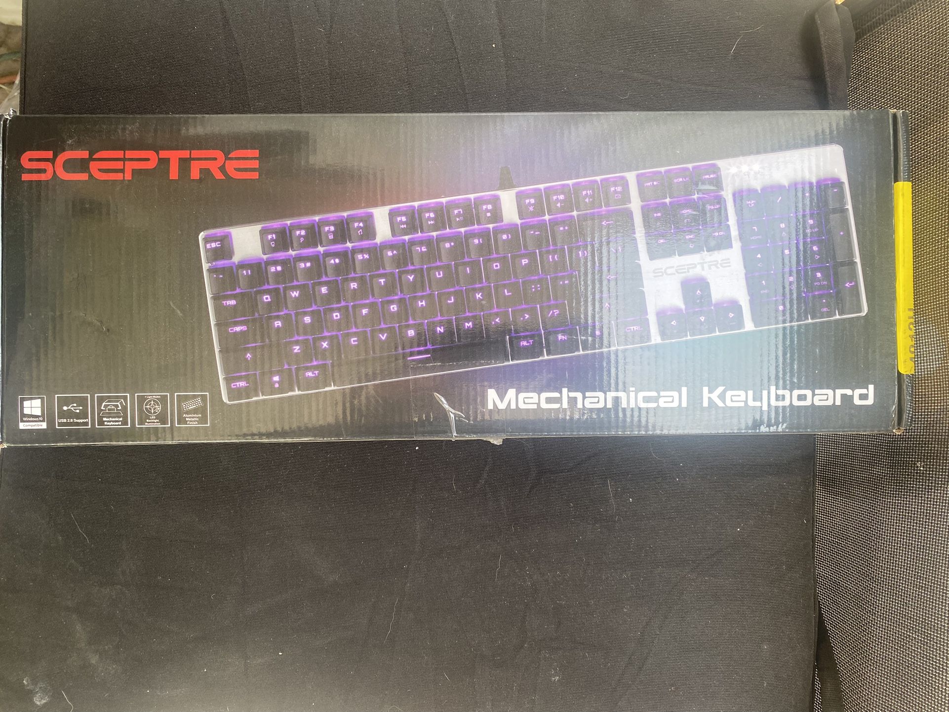Sceptre SK-604 104 Key USB Wired Illuminated Mechanical Gaming Keyboard